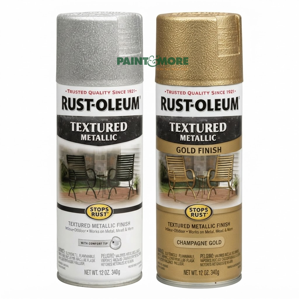 Sơn xịt Rust-Oleum Stops Rust Textured Metallic RO251053 chai 12 oz